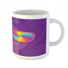 Girl with Rainbow Sunglasses Mug