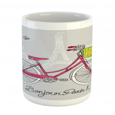 Bonjour Paris Bicycle Mug