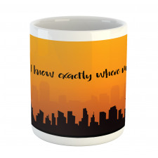 City Skyline Lettering Mug