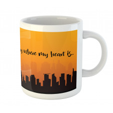 City Skyline Lettering Mug