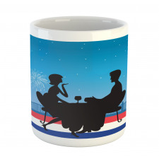 Couple Having Wine Mug