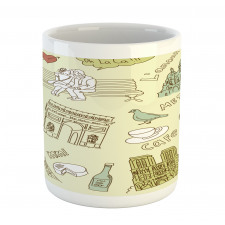 Paris Theme Elements Mug