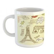 Paris Theme Elements Mug