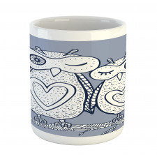 Night Bird Couple Doodle Mug