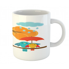 Autumn Cloud Bird Cartoon Mug