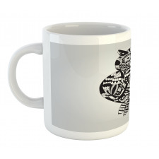 Zentangle Graphic Bird Mug