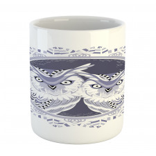 Vintage Night Birds Motif Mug