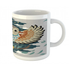 Bird Wings Moon Motifs Mug