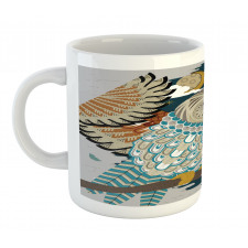 Bird Wings Moon Motifs Mug