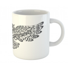 Monochrome Open Wings Mug