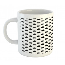 Repeating Cartoon Style Mug