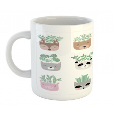 House Plant in Animal Pots Mug