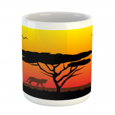 Savannah Animals Sunset Mug