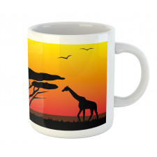 Savannah Animals Sunset Mug