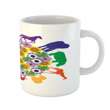 Flowers Wild Animals Mug