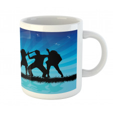 Dancing Crowd Sunrays Mug