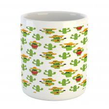 Cactus Characters Fun Mug