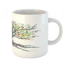 Autumn Nature Tree Swirls Mug