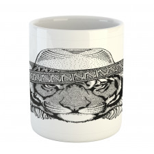 Tiger Fiesta Hat Art Mug