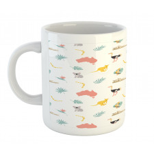 Animals Map and Foliage Mug