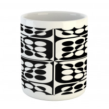 Monotone Squares and Dots Mug