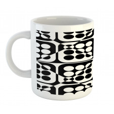 Monotone Squares and Dots Mug