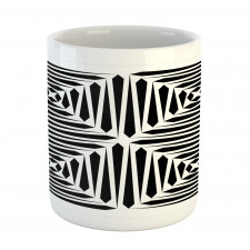 Monochromatic Stripes Art Mug