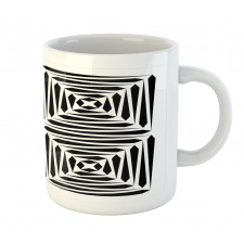 Monochromatic Stripes Art Mug