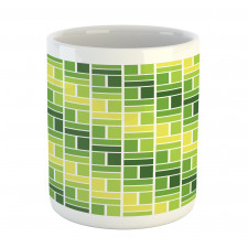 Diagonal Greenish Geometry Mug