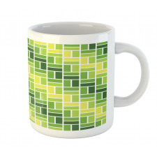 Diagonal Greenish Geometry Mug