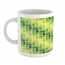 Diagonal Greenish Geometry Mug