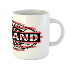 Grunge Style American Text Mug