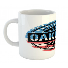 Grunge Style American Text Mug