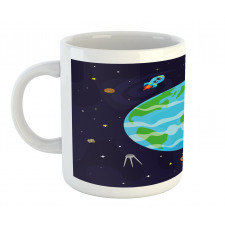 Celestial Cartoon Earth Mug