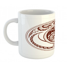 Folkloric Bird in Circle Mug