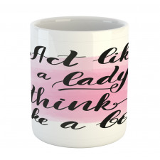 Act Like a Lady Lettering Mug