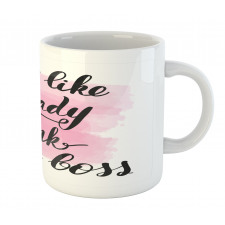 Act Like a Lady Lettering Mug