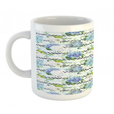 Fresh Flowers on Stripes Mug