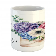 Hello Spring Flowers Art Mug