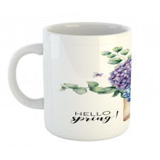 Hello Spring Flowers Art Mug