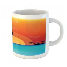 Sunset Trees and an Ocean Mug