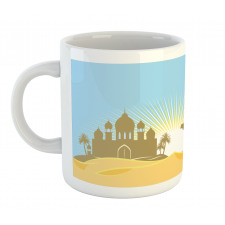 Trees and Camels on a Desert Mug