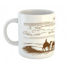 Sketchy Hand Drawn Camels Mug