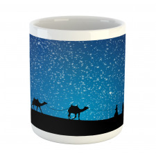 3 Camels Walking at Night Mug