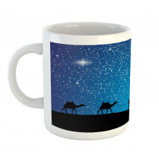 3 Camels Walking at Night Mug