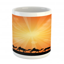 Sunburst Effect and Camels Mug