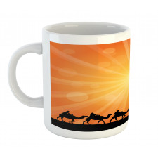 Sunburst Effect and Camels Mug