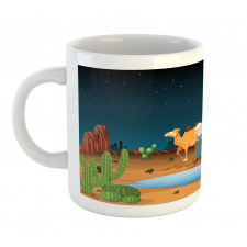 People Camels Cactus Mug