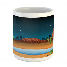 Cactus Plants Starry Sky View Mug