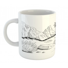 Pencil Sketch Outline Drawing Mug